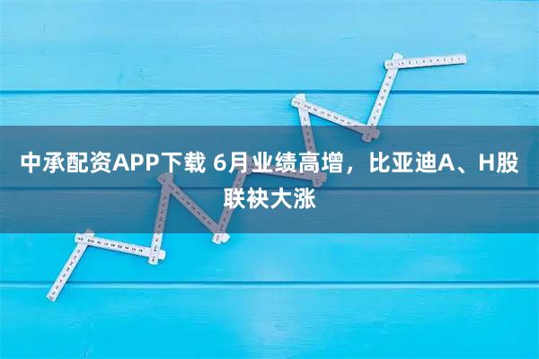 中承配资APP下载 6月业绩高增，比亚迪A、H股联袂大涨